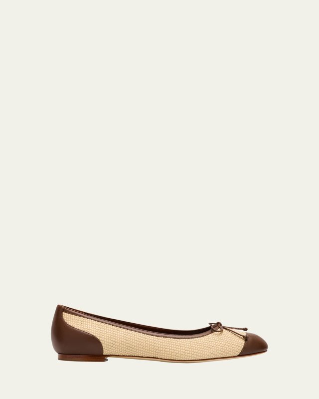 Capbal Bicolor Bow Ballerina Flats